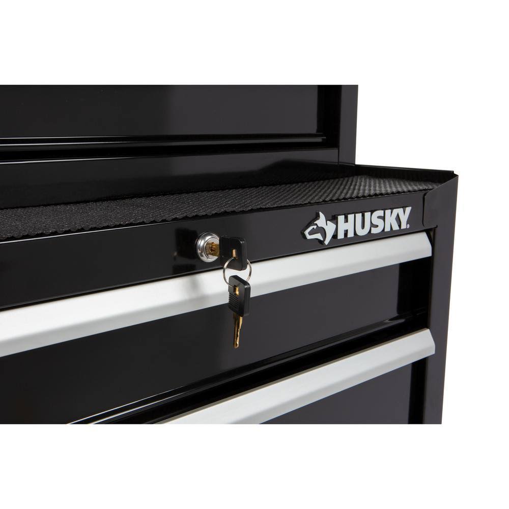 Husky 26 in. 4-Drawer Rolling Tool Chest, Gloss Black S27012