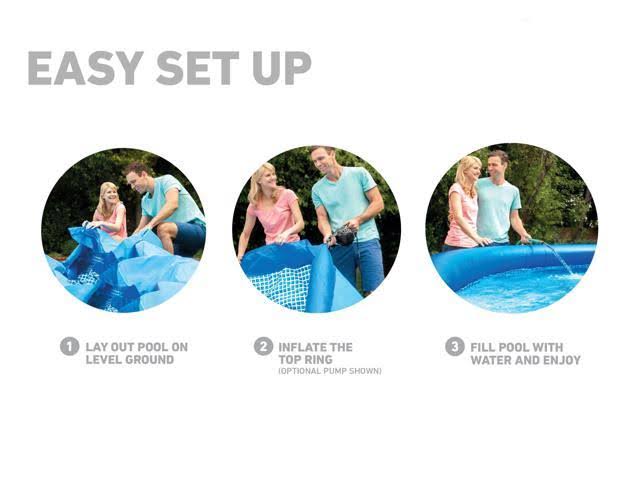 Intex 18ft x 48in Easy Set Above Ground Pool with Filter Cartridge L68205