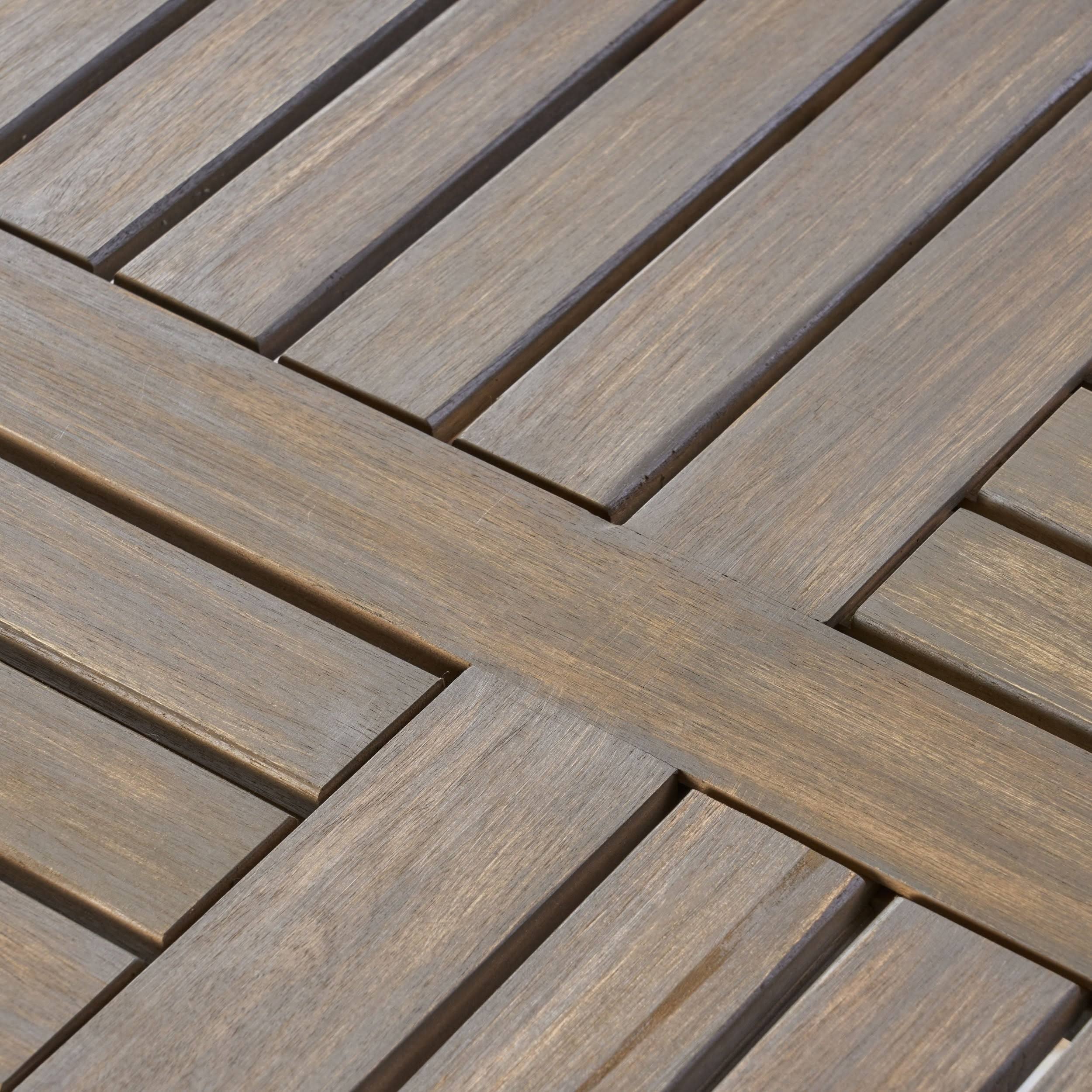 Christopher Knight Home Hermosa Outdoor Acacia Wood Square Dining Table Gray U758268