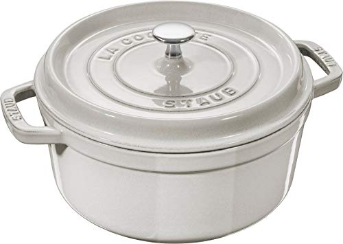 STAUB Cast Iron Dutch Oven 5.5-qt Round Cocotte, Black Matte P4487