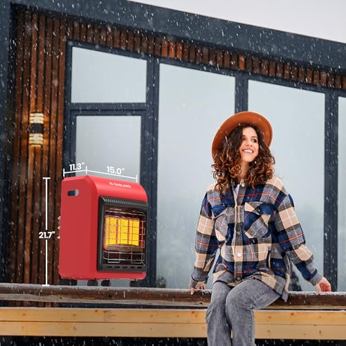 Gasland MHA18BN Propane Radiant Heater, 18,000 BTU, Portable for Garage & Workshop D8555