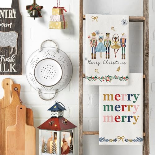 Artoid Mode Merry Christmas Kitchen Towels Dish Towels 18x26 Inch Set of 4 U777011