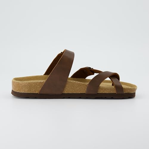 CUSHIONAIRE Women's Luna Cork Footbed Sandal I795