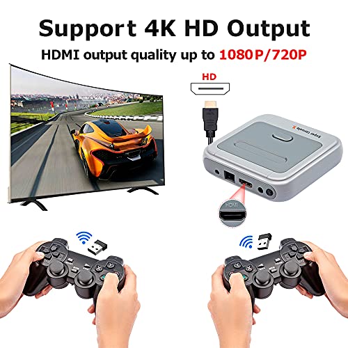 Kinhank Super Console X Retro Video Game Console with 2 Gamepads 128GB G979567