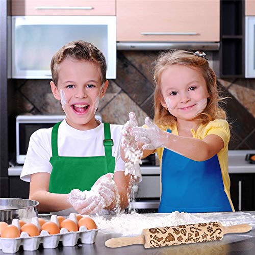 Christmas Wooden Reindeer Embossing Rolling Pin for Baking L5839