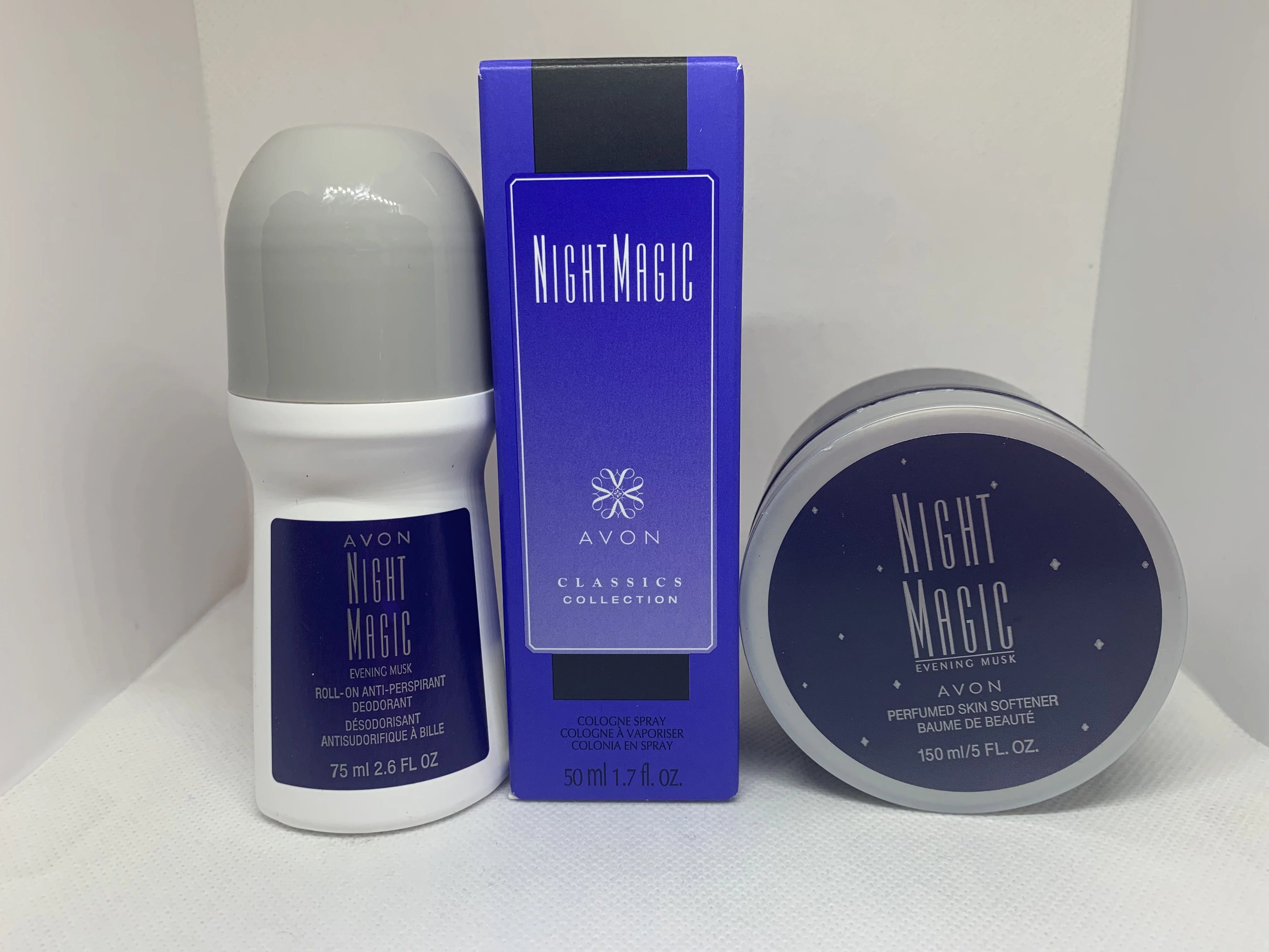 Avon Night Magic 3 Piece Set for Women - Cologne, Skin Softener and Deodorant G574
