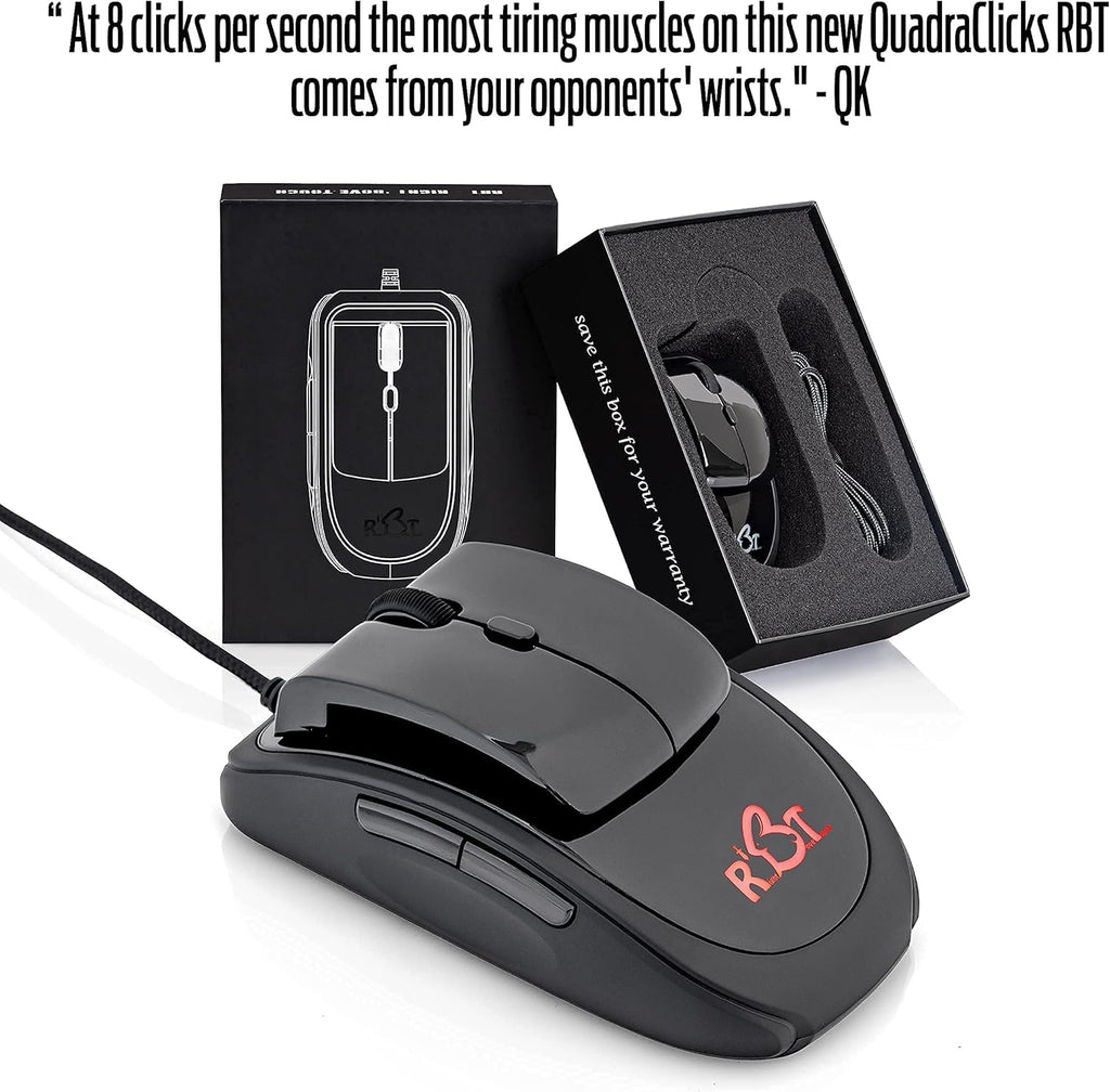 QuadraClicks RBT Ergonomic Mouse Wrist Rest for Carpal Tunnel Support S697773