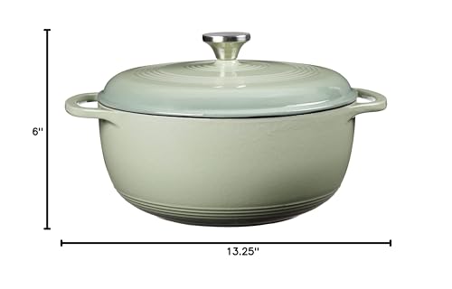 Lodge 6 Quart Enameled Cast Iron Dutch Oven with Lid, Indigo A835868