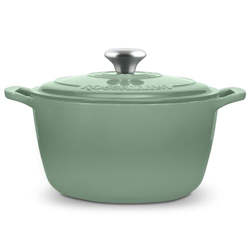 Signature Enameled Cast Iron Dutch Oven 5.5Q with Lid, Oyster Grey A277