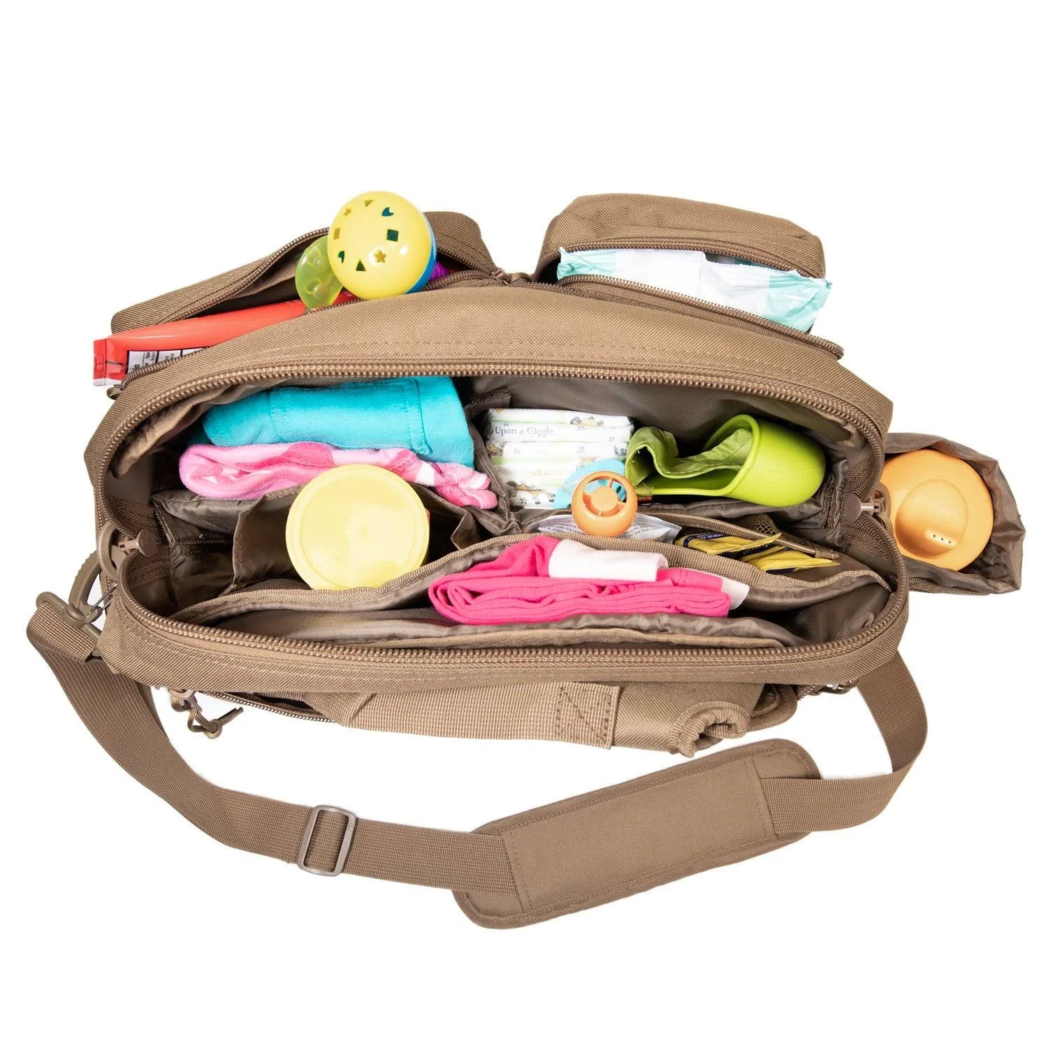 Deuce 2.0 Tactical Diaper Bag + Baby Carrier Bundle, Coyote Brown J2514