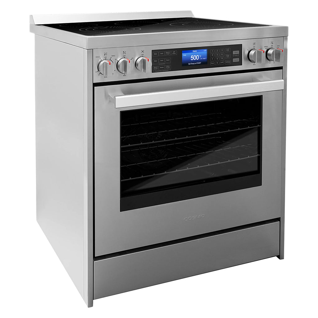 Cosmo 2 Piece Kitchen Appliance Package with 30" Microwave & Electric Range M4153