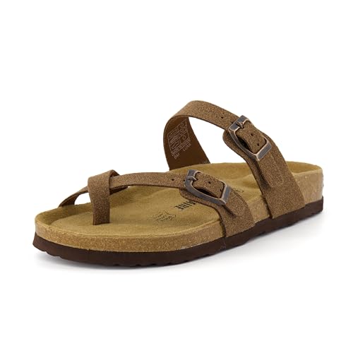 CUSHIONAIRE Women's Luna Cork Footbed Sandal I795
