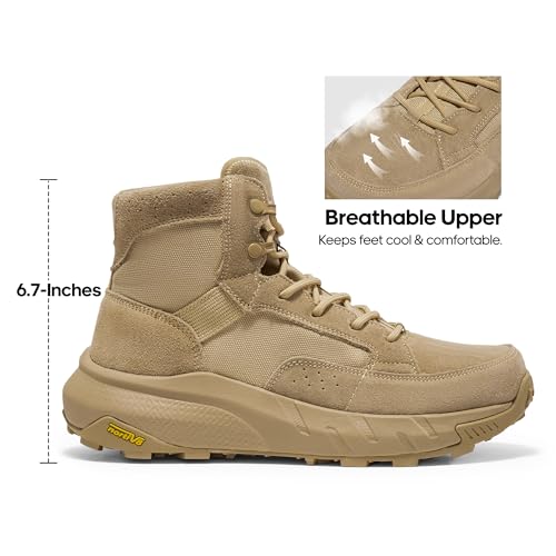 NORTIV 8 Men's Lightweight Leather Combat Boots W79068