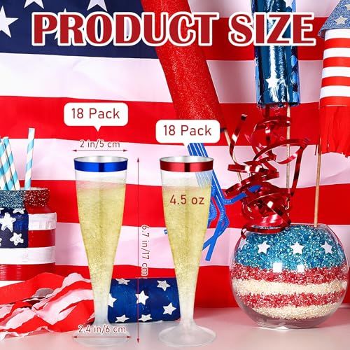 36 Pcs Plastic Champagne Flutes 4.5 oz Clear Toasting Glasses for Party V61372