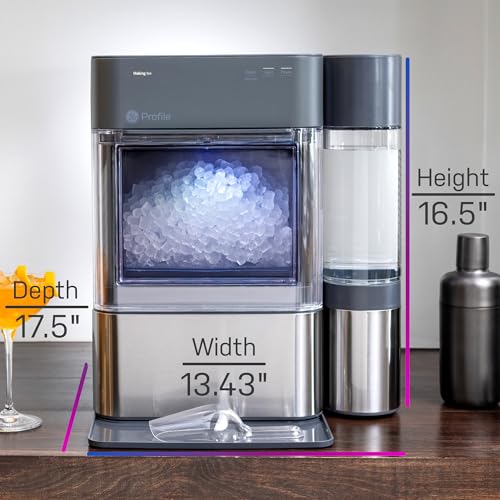 GE Profile Opal 2.0 XL Countertop Nugget Ice Maker with 1 Gallon Tank, Stainless Steel A2624