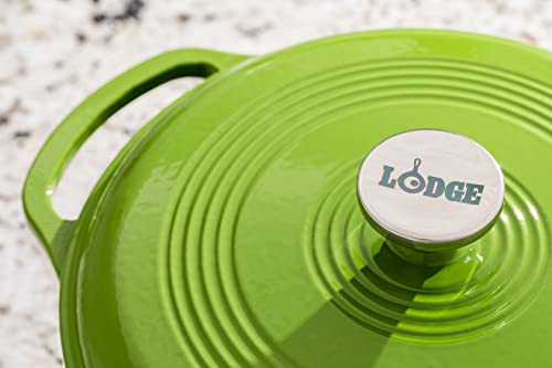 Lodge 6 Quart Enameled Cast Iron Dutch Oven with Lid, Indigo A835868