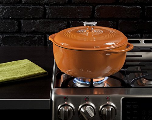Lodge 6 Quart Enameled Cast Iron Dutch Oven with Lid, Indigo A835868