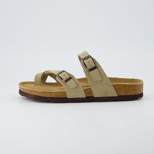 CUSHIONAIRE Women's Luna Cork Footbed Sandal I795