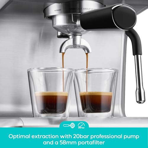 CASABREWS Ultra Espresso Machine with LCD Display and Milk Frother F67569
