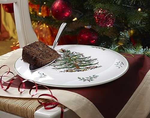 Spode Christmas Tree Sculpted Octagonal Platter, 14-Inch Holiday Serving Dishwasher & Microwave Safe Q207241