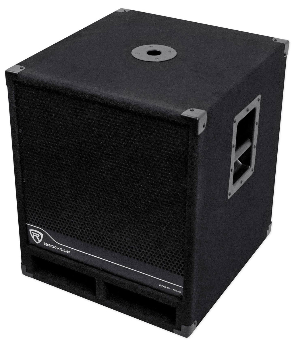 Rockville RBG15S 15x22 1600W Active Powered PA Subwoofer with Steel Casters R683031