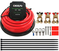 EXCELFU Dual Battery Isolator Kit, 12V 140 Amp Smart Voltage Sensitive Relay Battery Isolator, Complete Dual Battery Kit for UTV, Marine Boat, Truck, RV Camper, ATV, Car