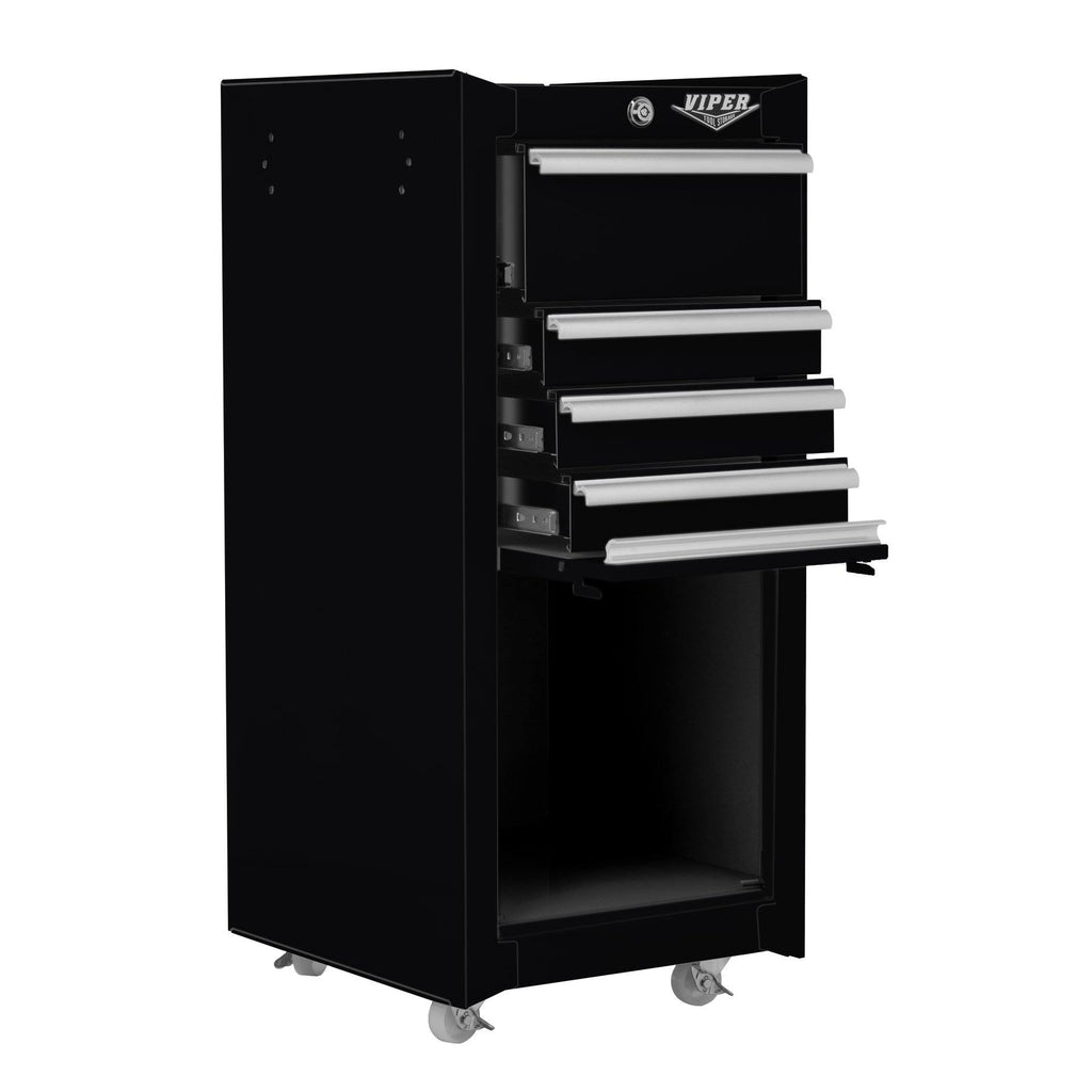 Viper Tool Storage 16-in 4-Drawer Tool/Salon Cart, Black V1804BLR