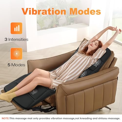 CILI Full Body Massage Mat with Heat and Vibration Q744