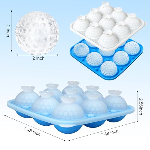Sidosir Golf Ball Silicone Molds with Lid for Cake Decorations, 9-Cavity L16772