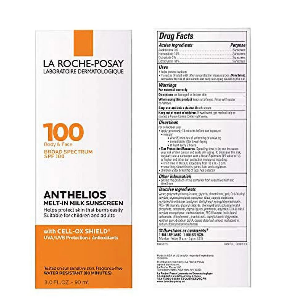 La Roche-Posay Anthelios Melt-in Milk Sunscreen SPF 100 3oz Y729