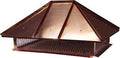 Copper Top Mount Hip and Ridge Multi Flue Hinged Chimney Cap CTMHR