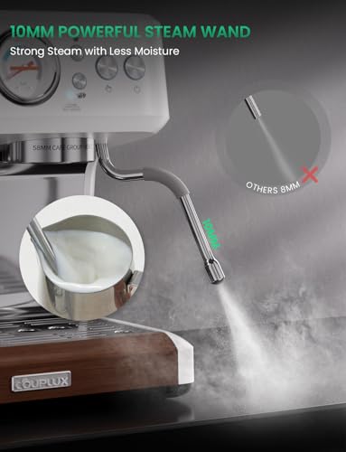 Espresso Machine with Grinder, Dual-Boiler 58MM Stainless Steel D866620