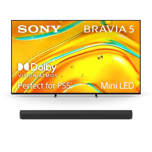 Sony BRAVIA 5 65 Inch Mini LED 4K Smart Google TV with XR Processor, 2025 Model V700322