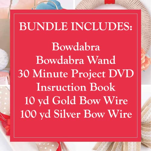 Bowdabra Bow Maker Kit with 100yd Silver Bow Wire for Ribbon Bows Z920697
