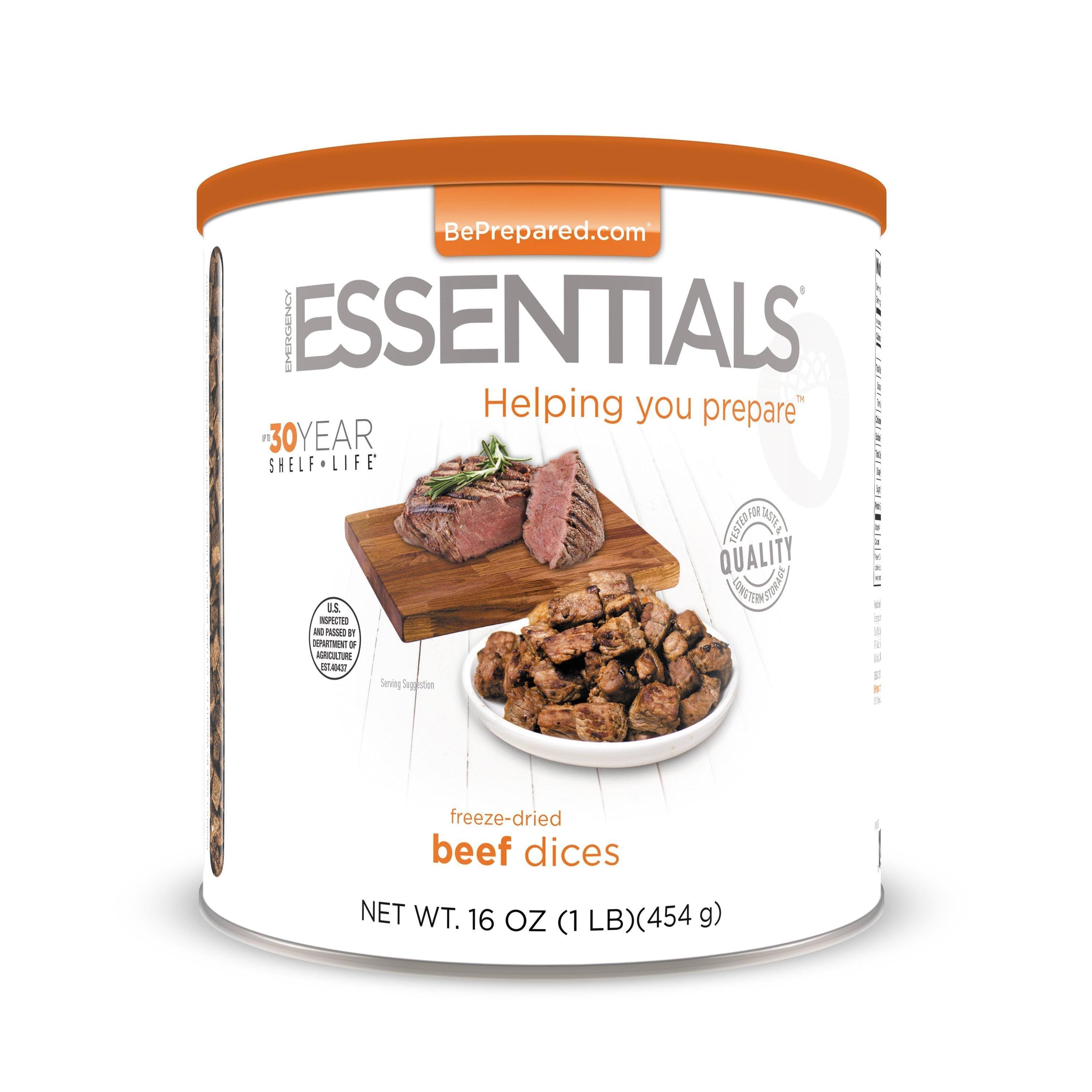 Freeze-Dried Beef Dices (Cooked) Large Can by Emergency Essentials M87047