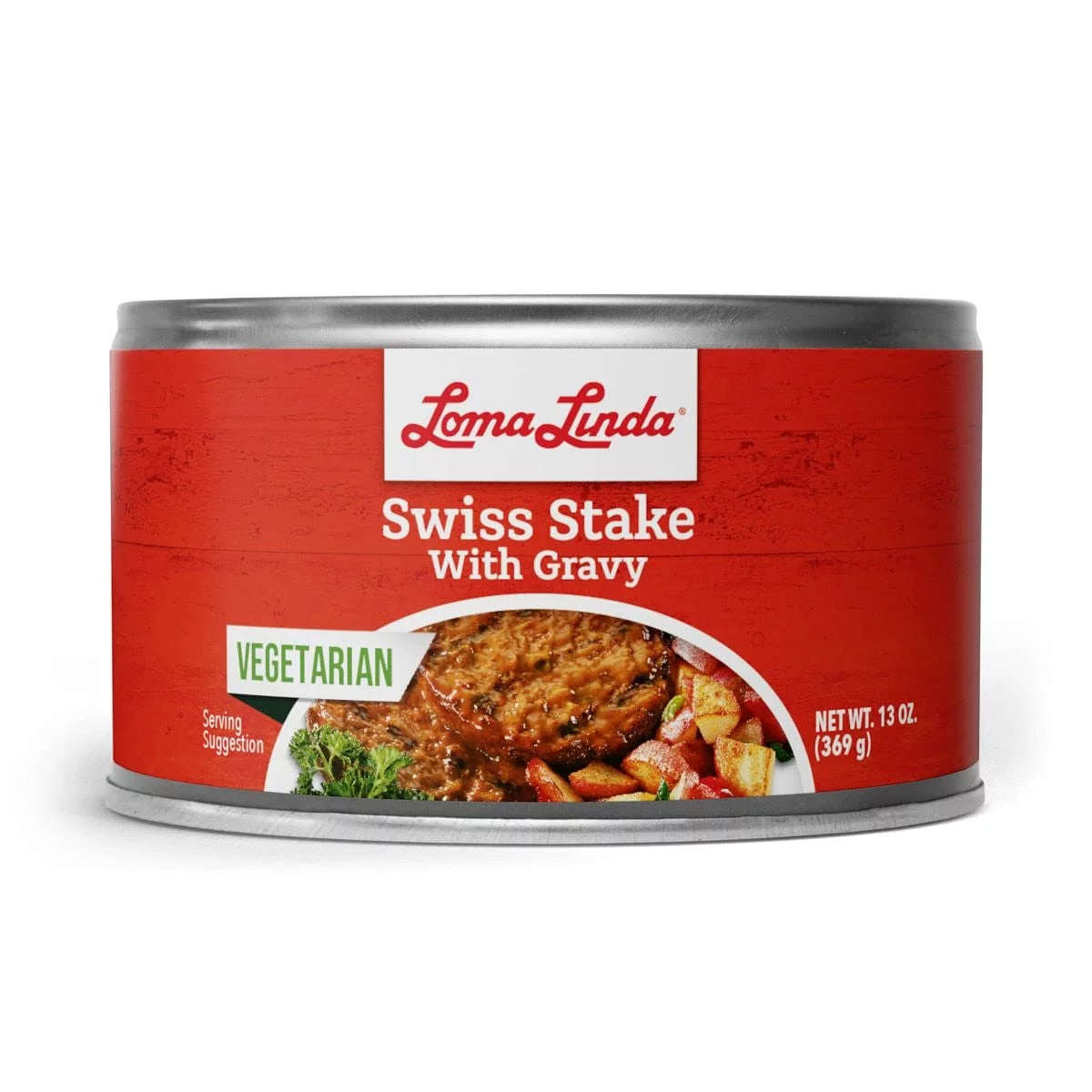 Loma Linda Plant Based Swiss Steak with Gravy, 13 oz, Pack of 12 U293815