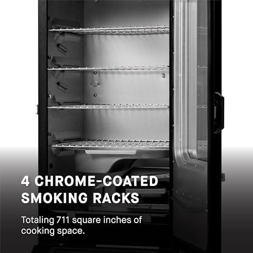 Masterbuilt 30-inch Digital Electric Vertical BBQ Smoker with Side Wood Chip Loader, Black A570