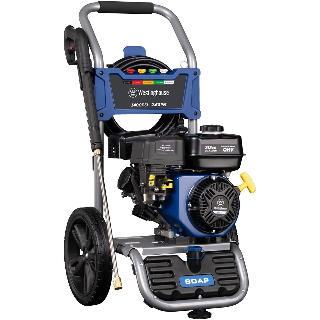 Westinghouse Wpx3400 GAS Powered Pressure Washer - 3400 PSI and 2.6 GPM - Soap Tank and Five Nozzle Set - Carb Compliant
