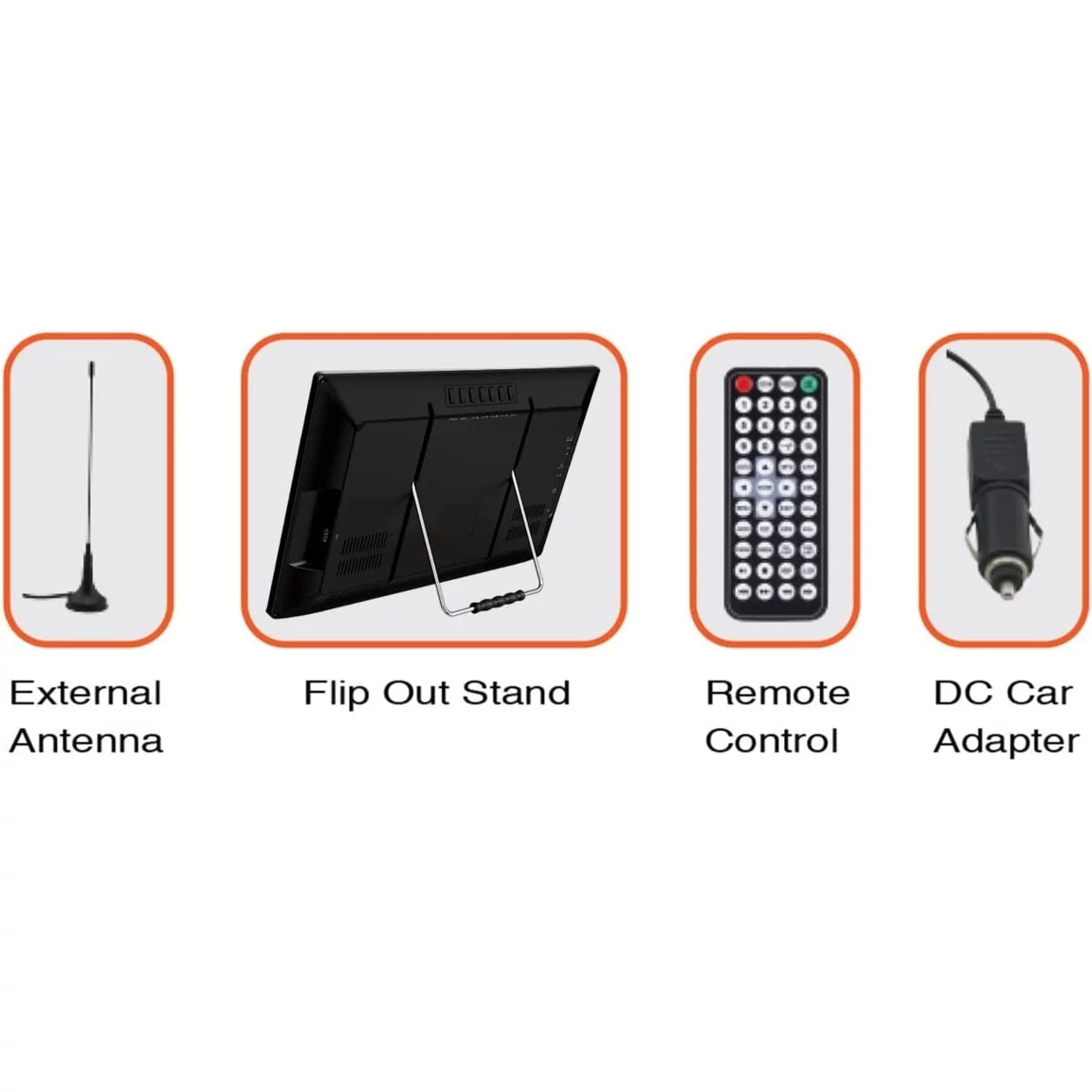 Naxa Electronics NT-1600 Portable 16-inch TV with ATSC Tuner, USB, and Rechargeable Battery I16897
