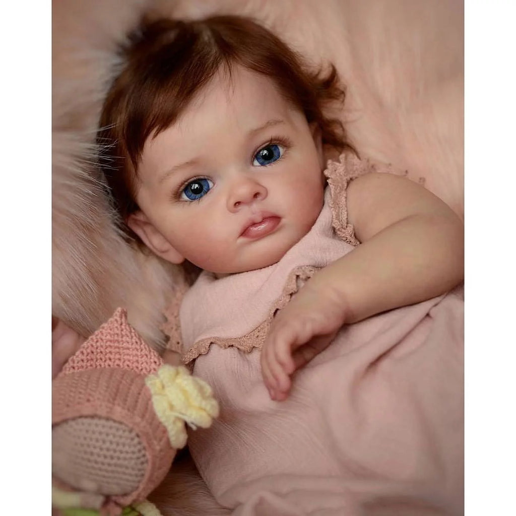 60cm Reborn Doll 24inch Realistic Princess Girl Doll Hand Rooted Hair Blue/Brown Eyes A116256