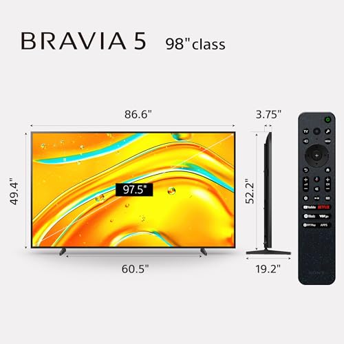 Sony BRAVIA 5 65 Inch Mini LED 4K Smart Google TV with XR Processor, 2025 Model V700322