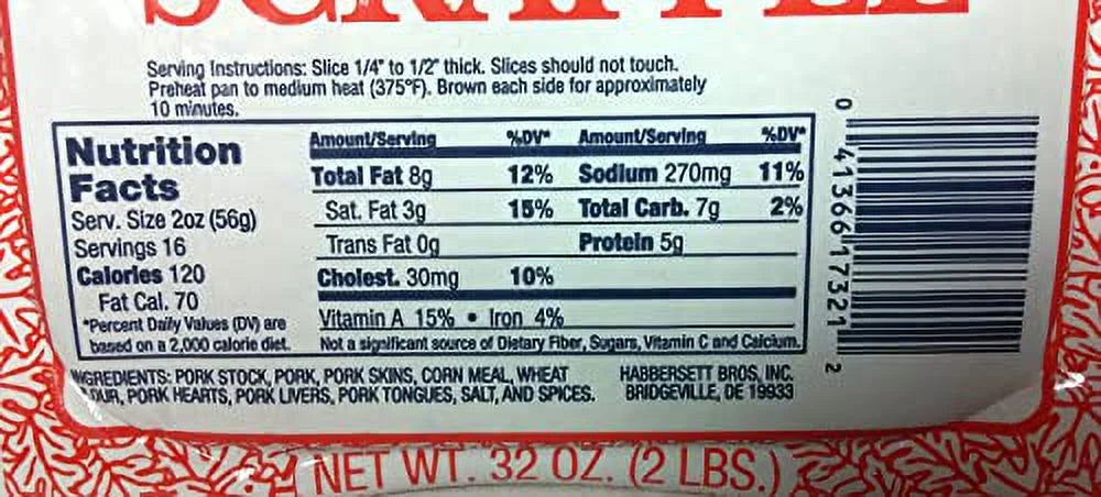 Philadelphia's Favorite Scrapple 4 Pound Package U2996