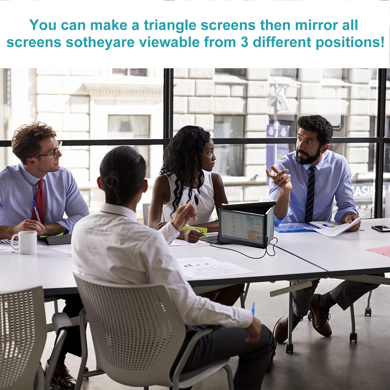 Triple Portable Monitor for Laptop, Dual Screens with Kickstand, FHD 1080P IPS, Type C/HDMI/USB-A W52533