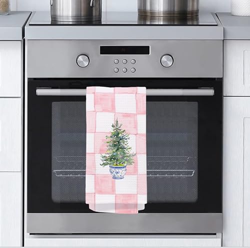Christmas Tree Kitchen Towels - Neutral Christmas Hand Towels, 16 x 24 Inch V47794