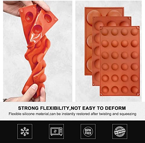 Silicone Mold for Baking, Half Sphere Chocolate Cake Jelly Mold (2 Packs) L40364