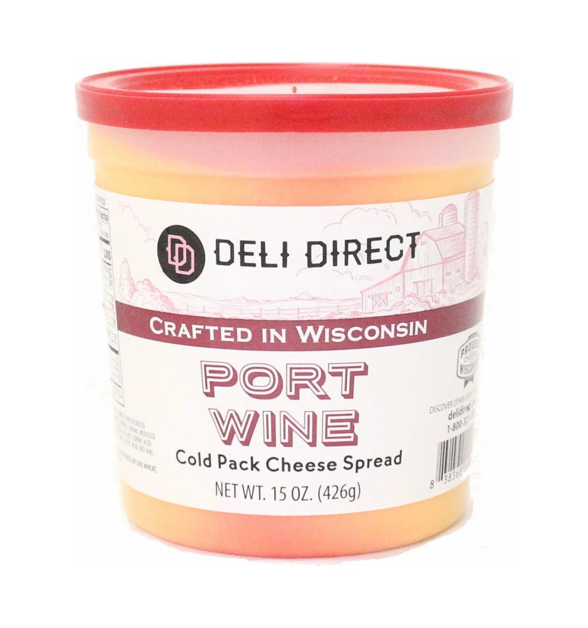 Deli Direct Wisconsin Port Wine Cheese Spread 45 oz K505