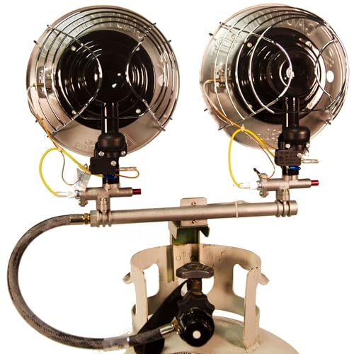 Comfort Gear Double Tank Top Portable Propane Radiant Heater, 30,000 BTUs, Outdoor Use Only A2041
