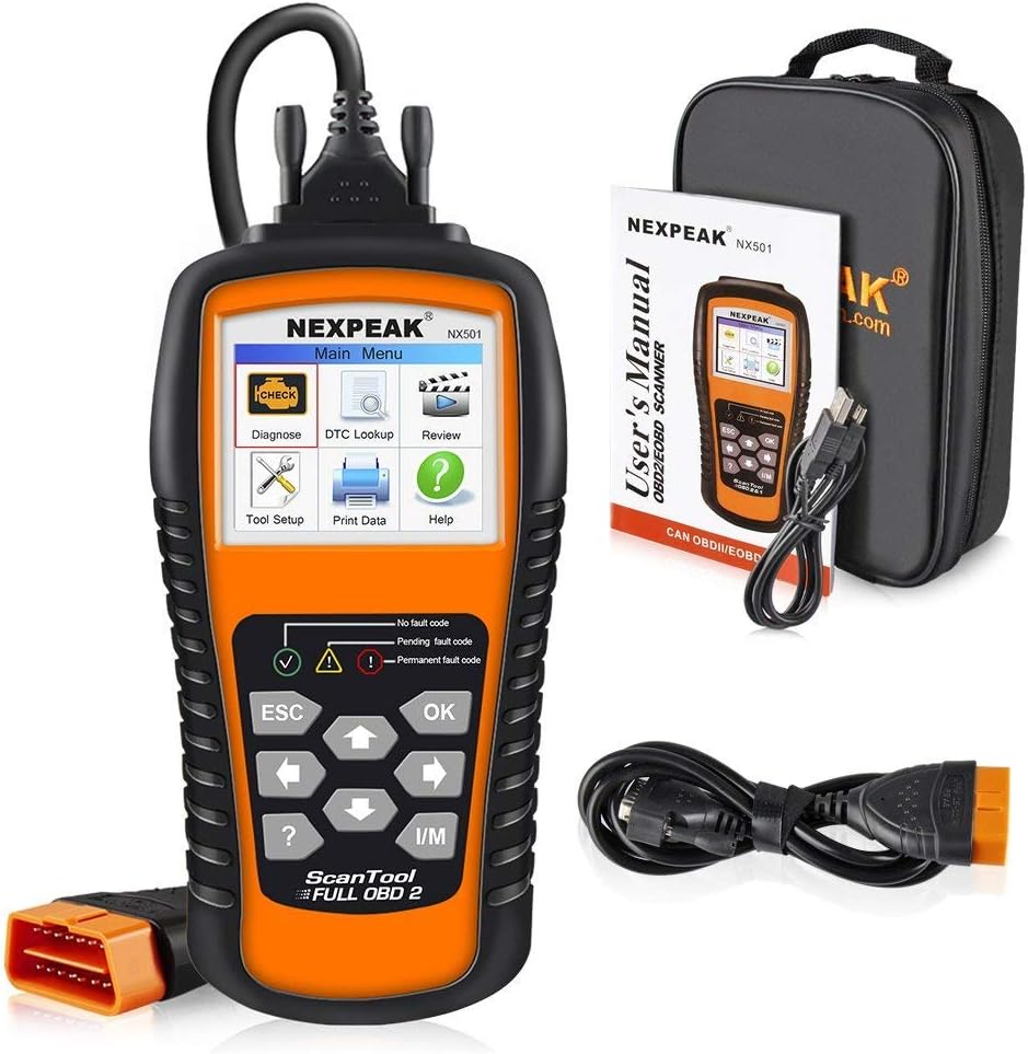 NEXPEAK NX501 OBD2 Scanner Enhanced Code Reader for All OBDII Vehicles After 1996 I28366