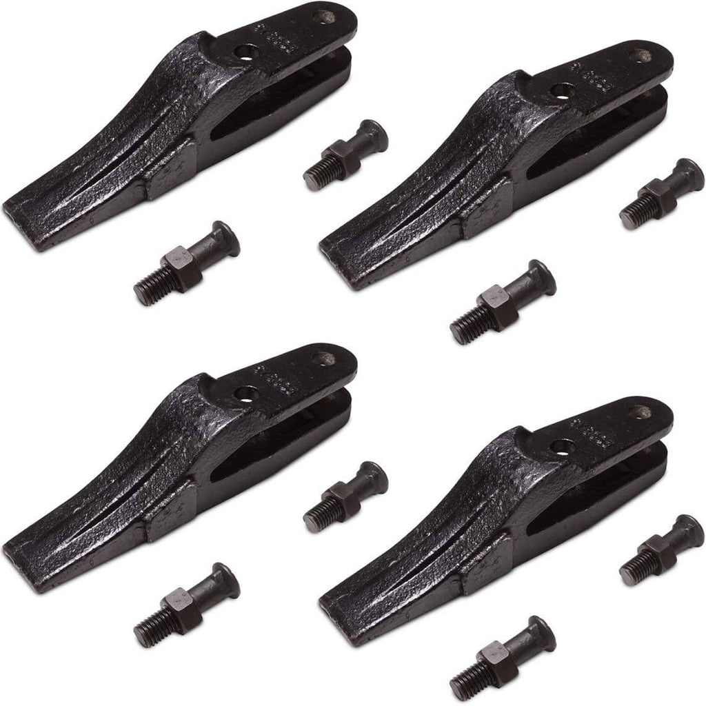 Titan Attachments 1358203 Bucket Teeth 4pc Set CAT 305CR 304.5 304CR Unitooth Digging w/Bolt Nut