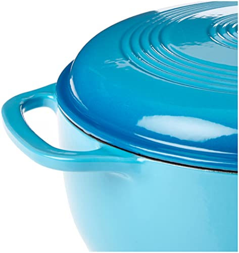 Lodge 6 Quart Enameled Cast Iron Dutch Oven with Lid, Indigo A835868
